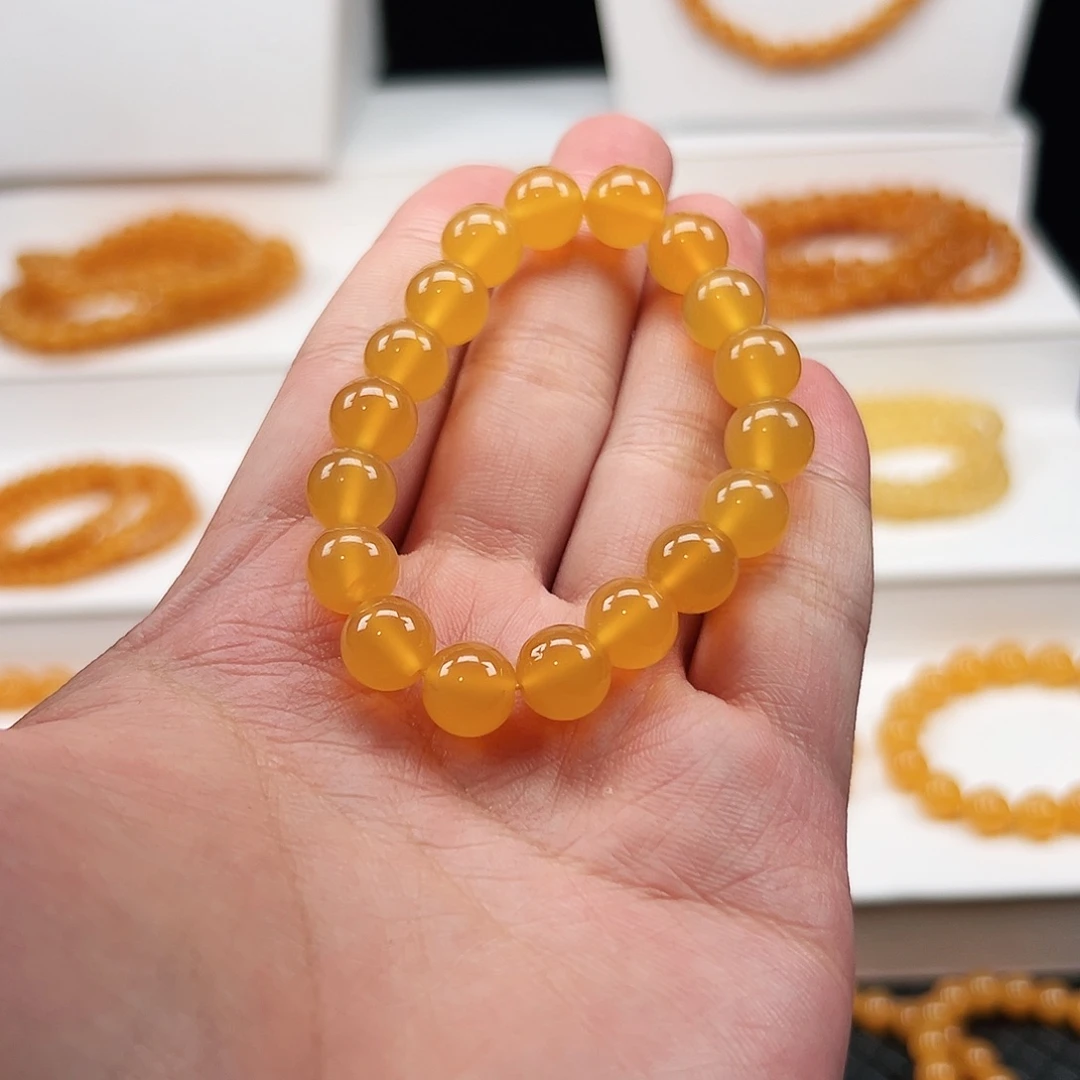 石英质玉（缅黄）未镶嵌手串