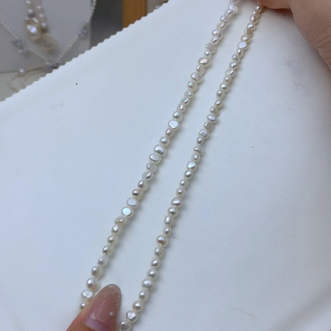 淡水珍珠颈饰银S925镶嵌