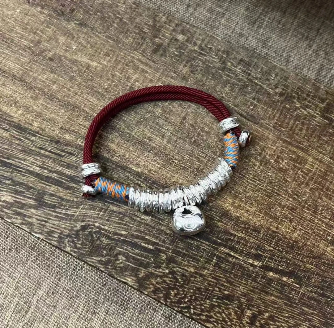足银银制品 34号 新中式胖福盘缠手串