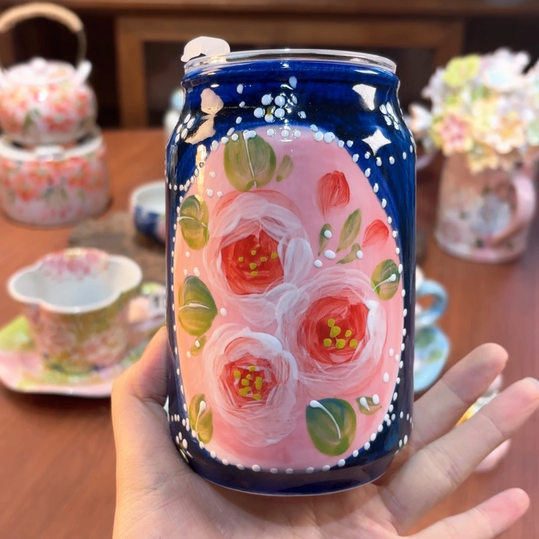 景德镇手绘高温釉下彩陶瓷茶具