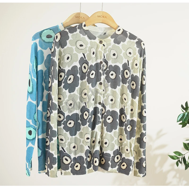 芬兰单UK系列16针60支精纺羊毛开衫（241432）2353