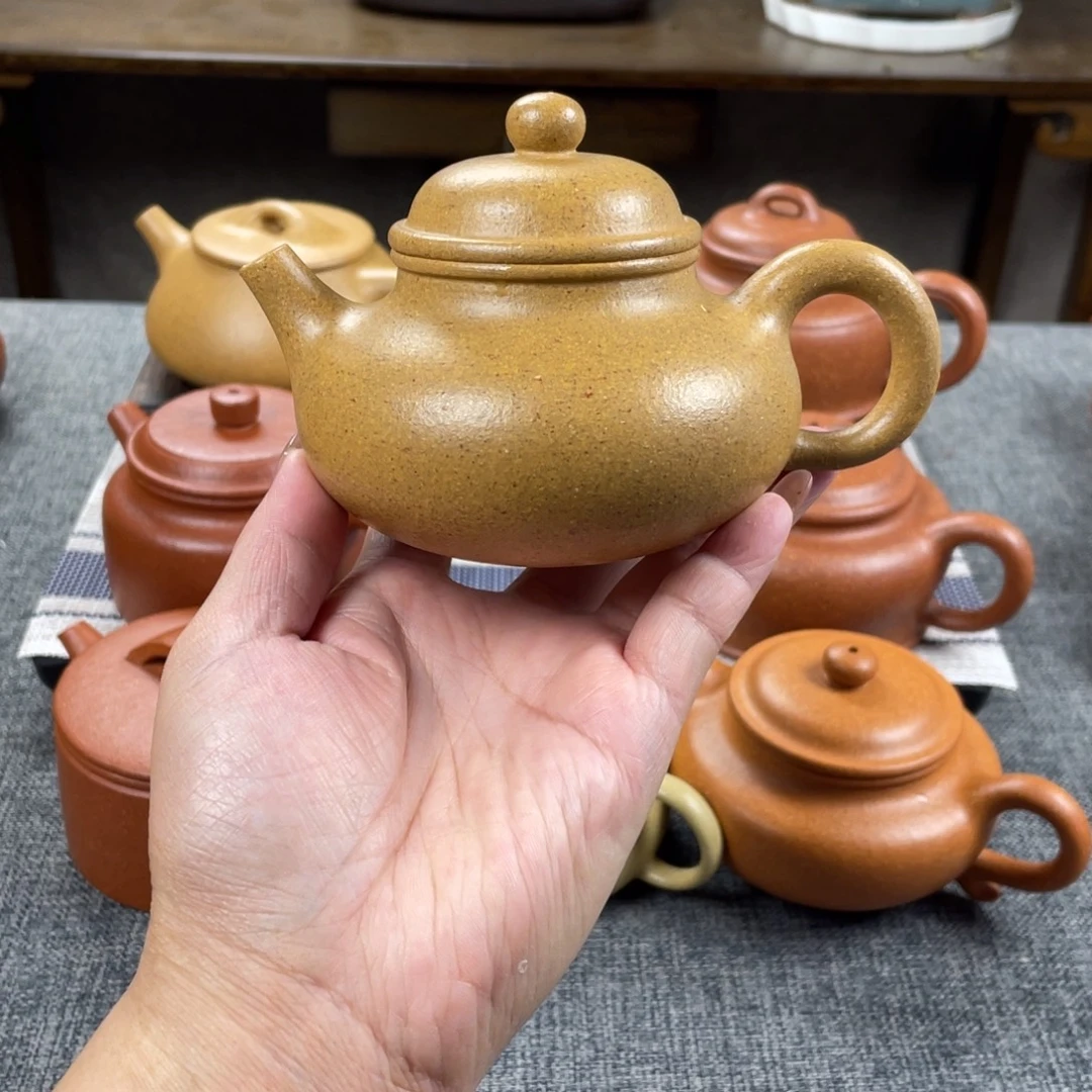 茶壶紫砂黄金段容天全手30目200