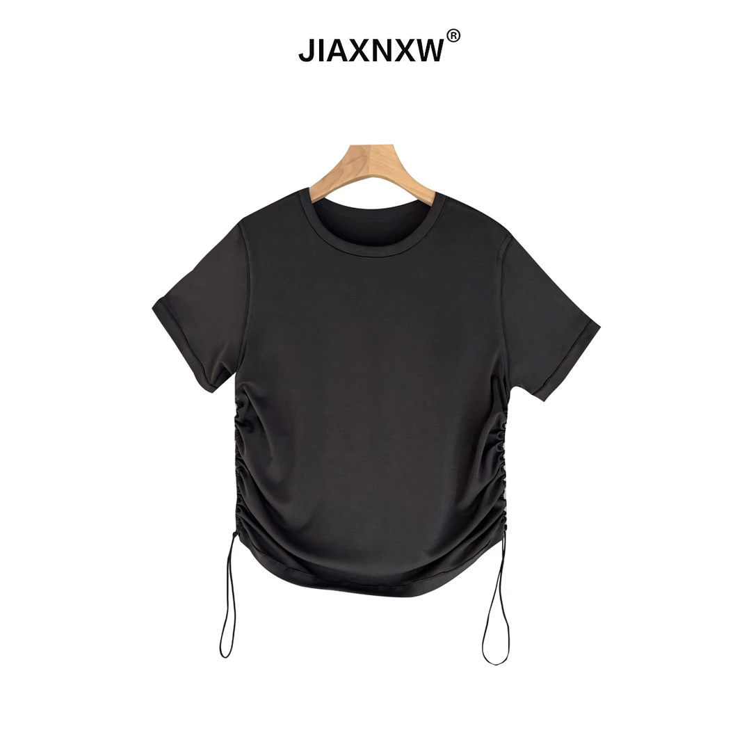 反转巴黎针织多穿抽绳T恤SY25761