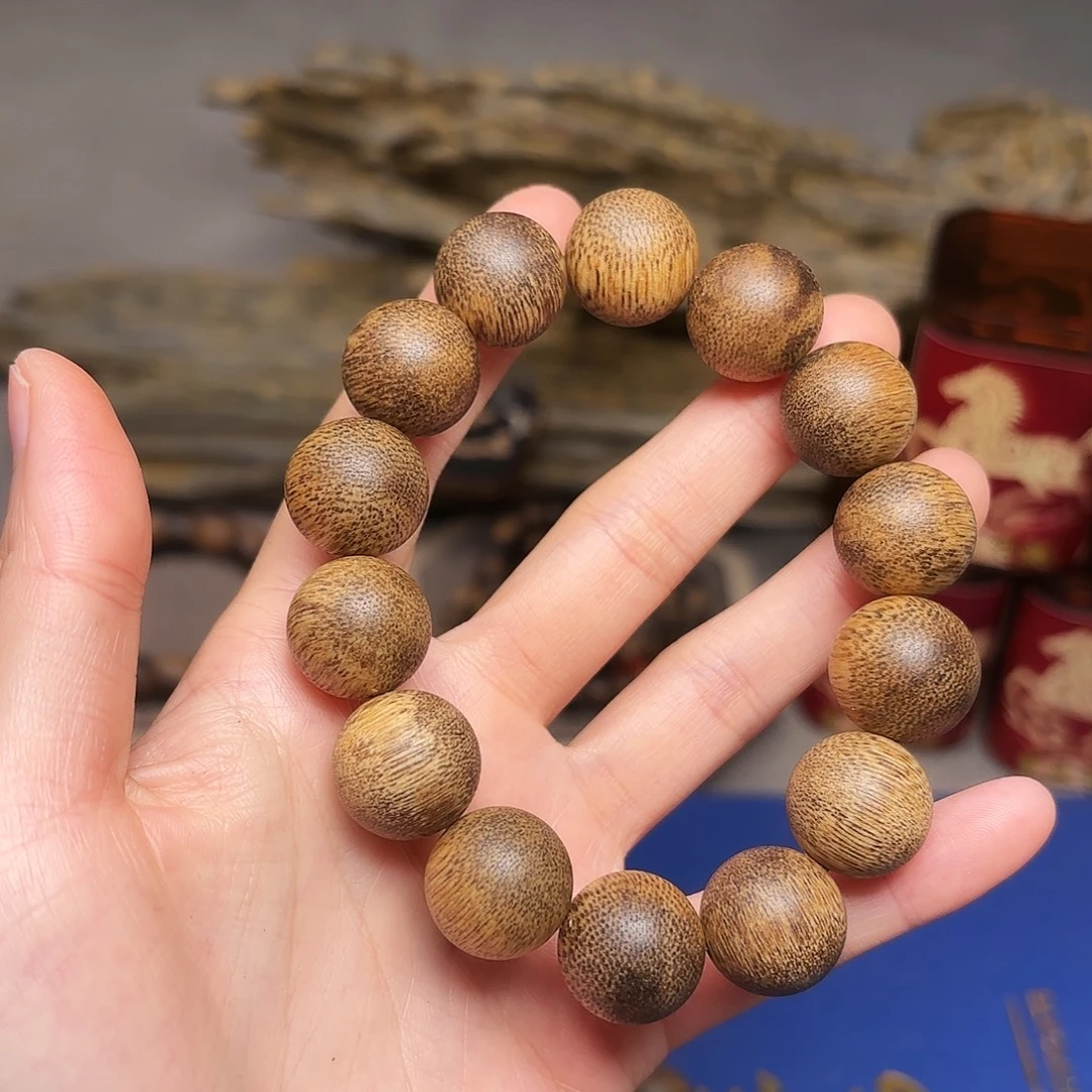 手串沉香越南芽庄黄棋楠虫漏料1.6