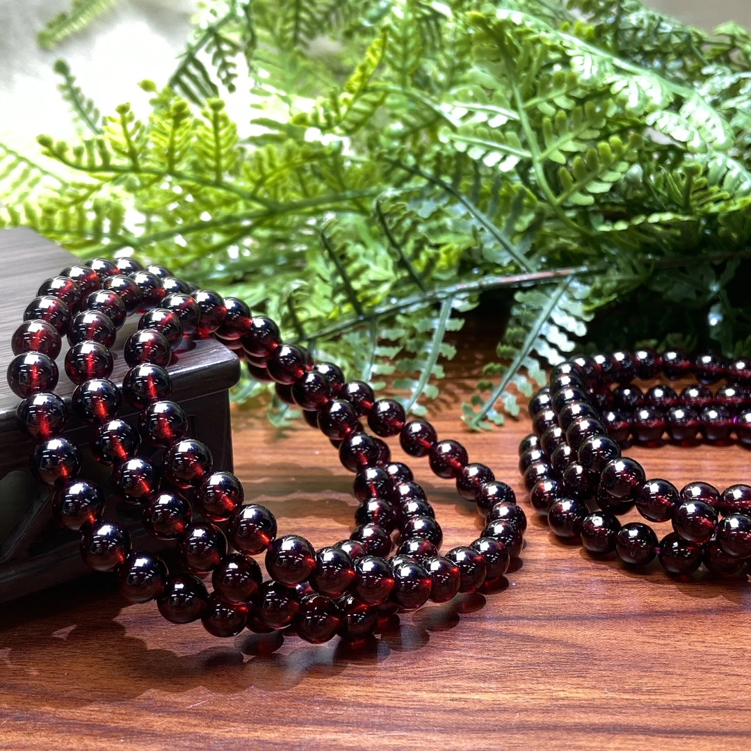 【星浩好物】石榴石多圈手串QT92K345【多样性发一件】6mm+