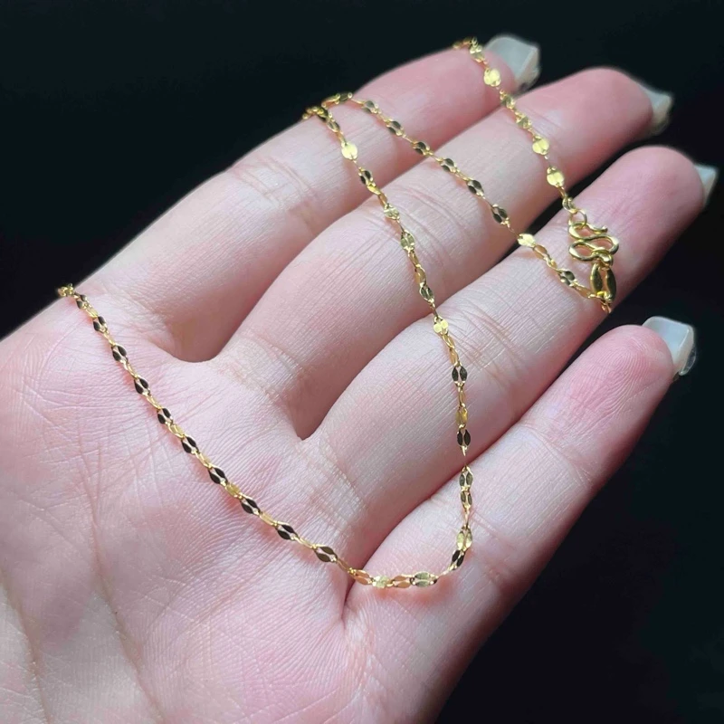 足银银制品 【小魏总珠宝】足银嘴唇项链（45cm）