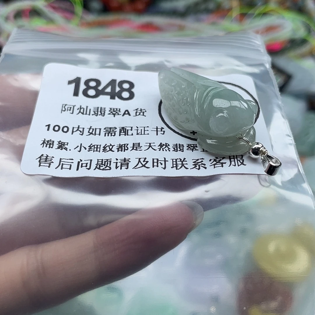 翡翠未镶嵌吊坠(赠链)