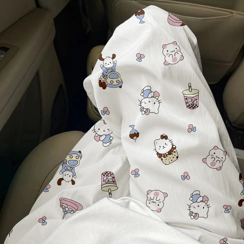 白色HelloKitty云朵棉睡裤外出可穿夏天薄裤子女春秋慵懒风遛弯裤