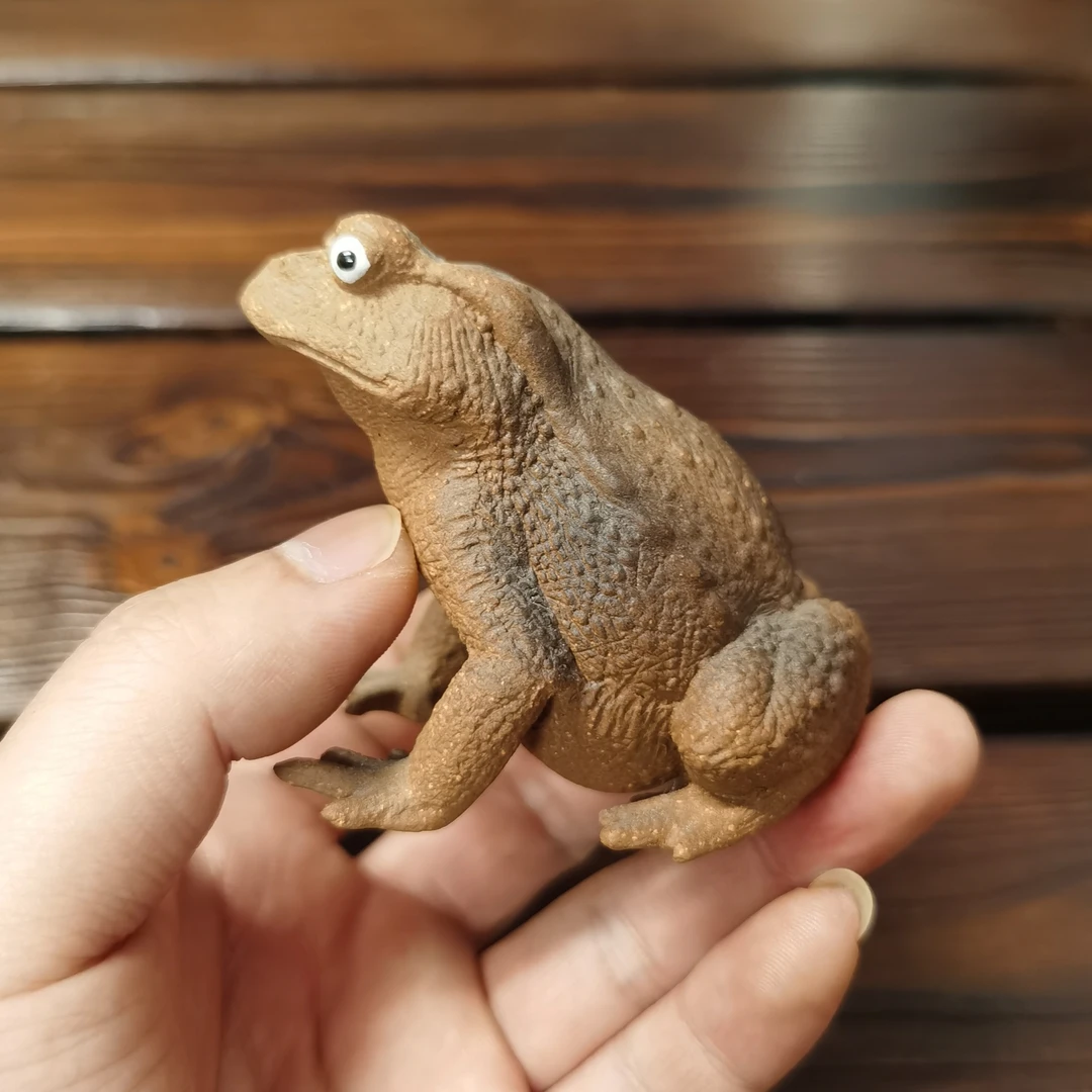 紫砂茶宠摆件青蛙角蛙