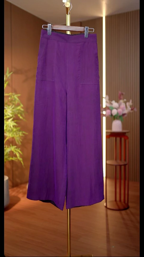 多姿-新中式国风双面长裤0158