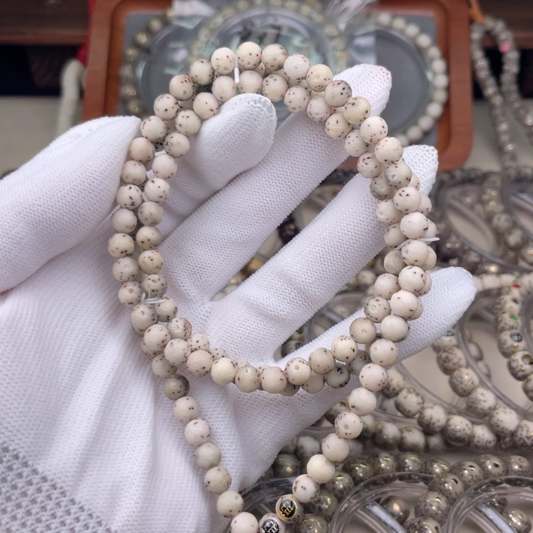 手串星月菩提圆珠拉丝108卡