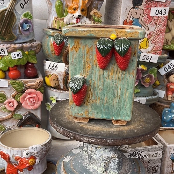 粗陶材质多肉花盆