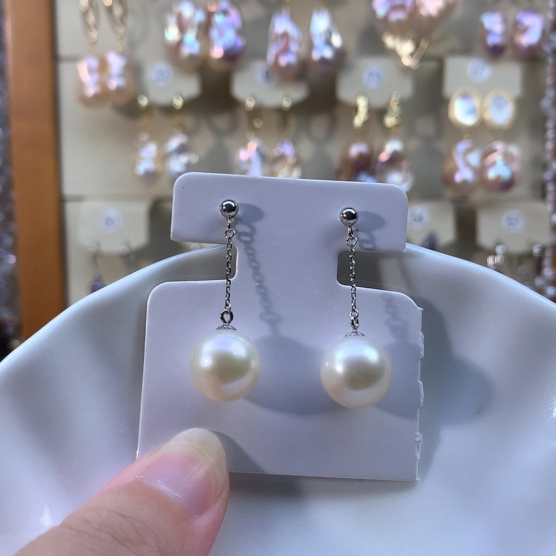 姗***姗银S925镶嵌耳饰淡水珍珠特价1247