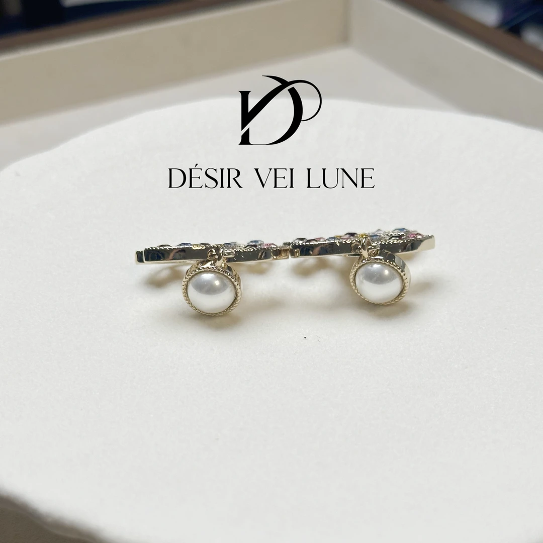 铜合金合成锆石耳饰 耳钉6130复古法式小众