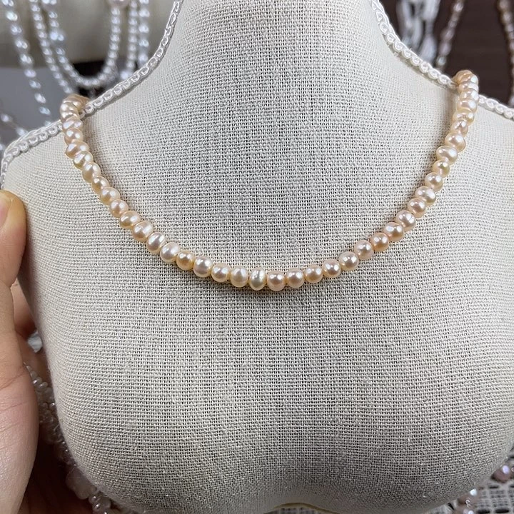 颈饰淡水珍珠银S925镶嵌