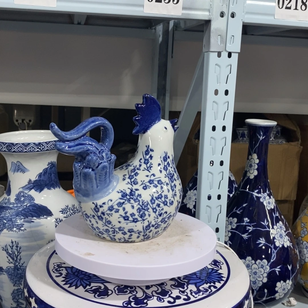 摆件公鸡摆件花瓶摆件
