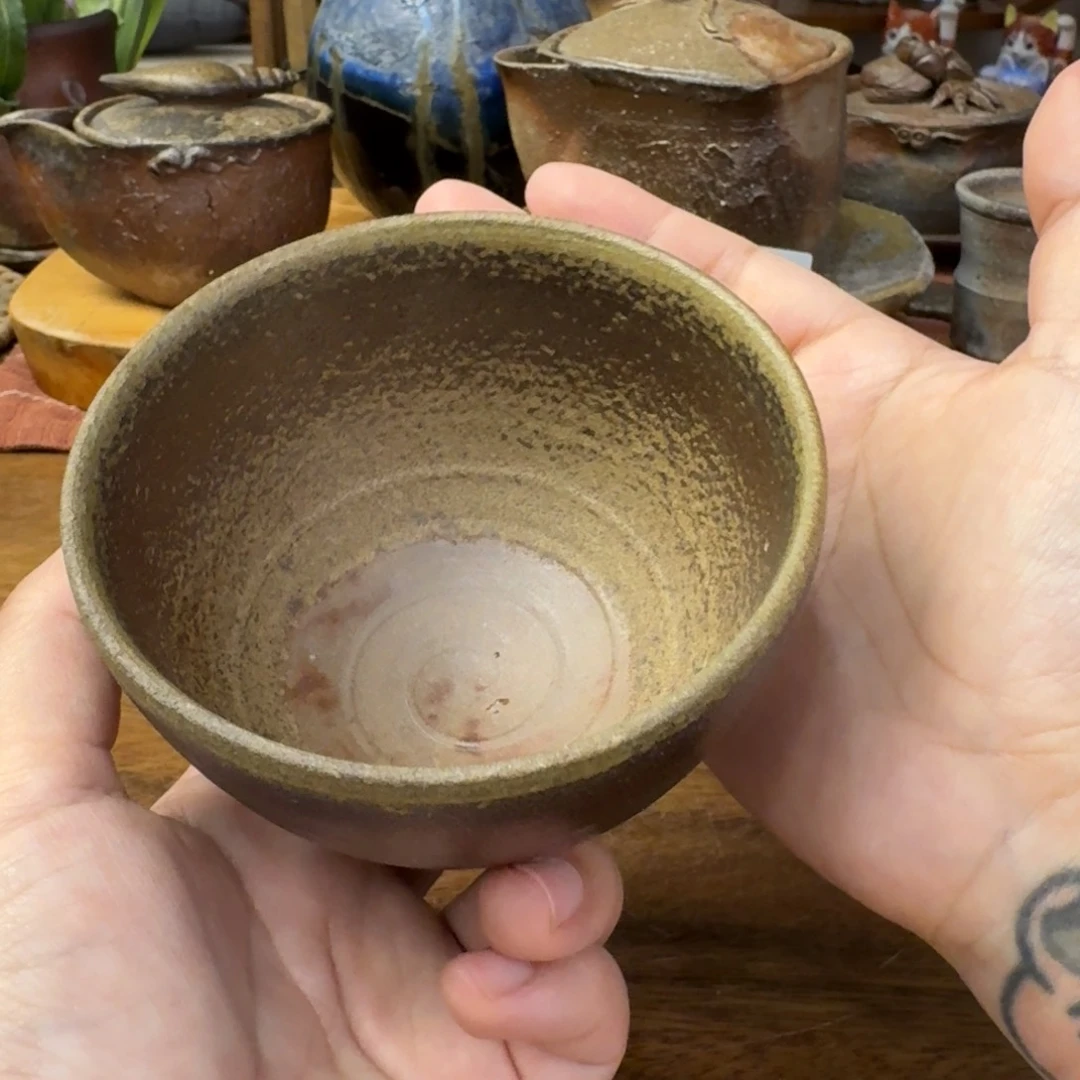 备前烧 菅形基道 茶碗