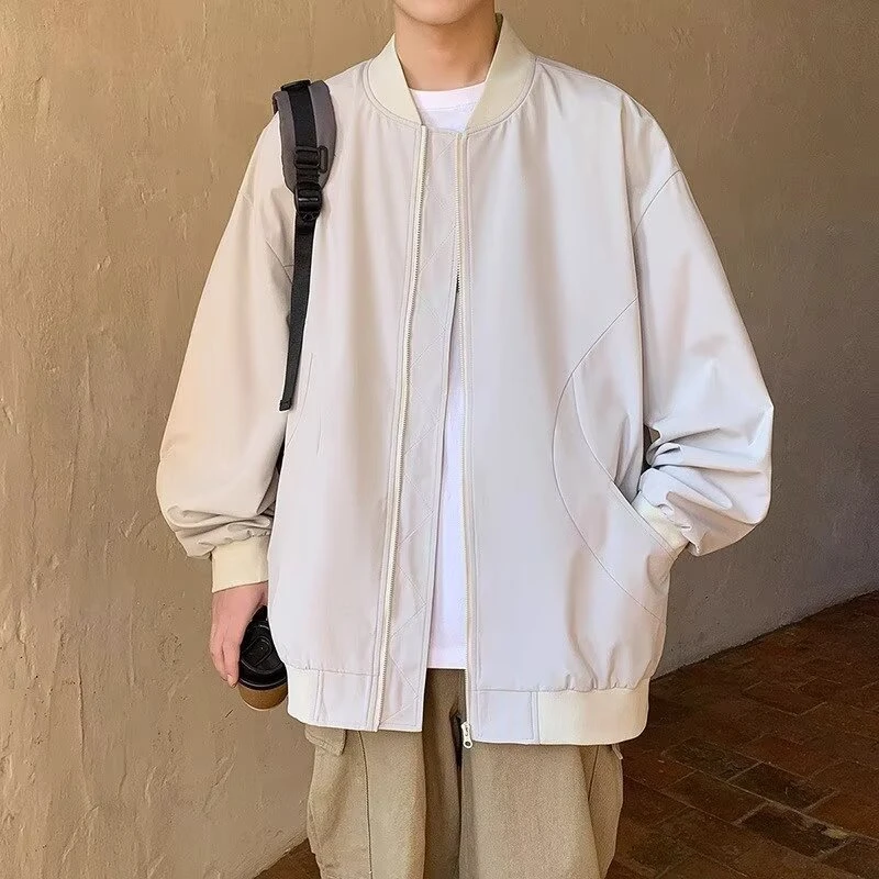 美式棒球服男款春秋季宽松潮牌高街休闲飞行夹克男生痞帅复古外套