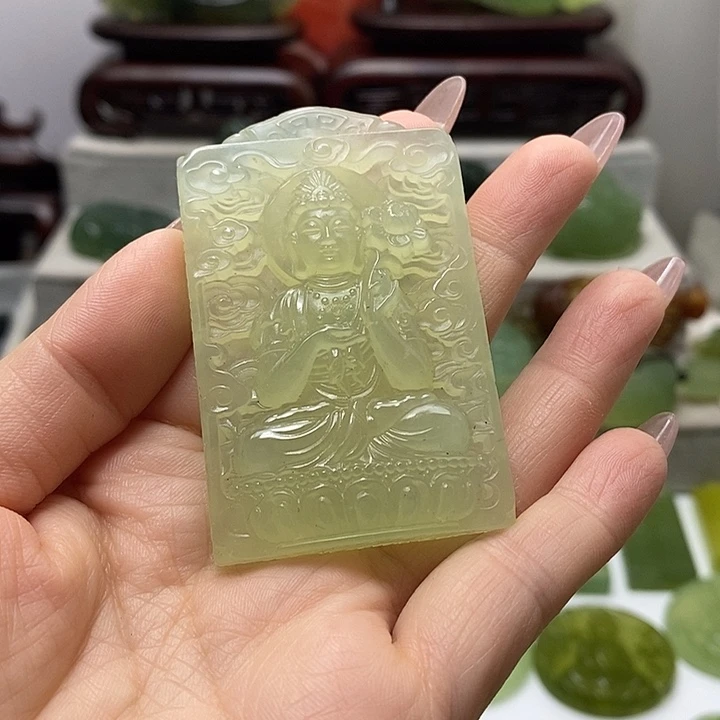 未镶嵌岫玉挂件H**u