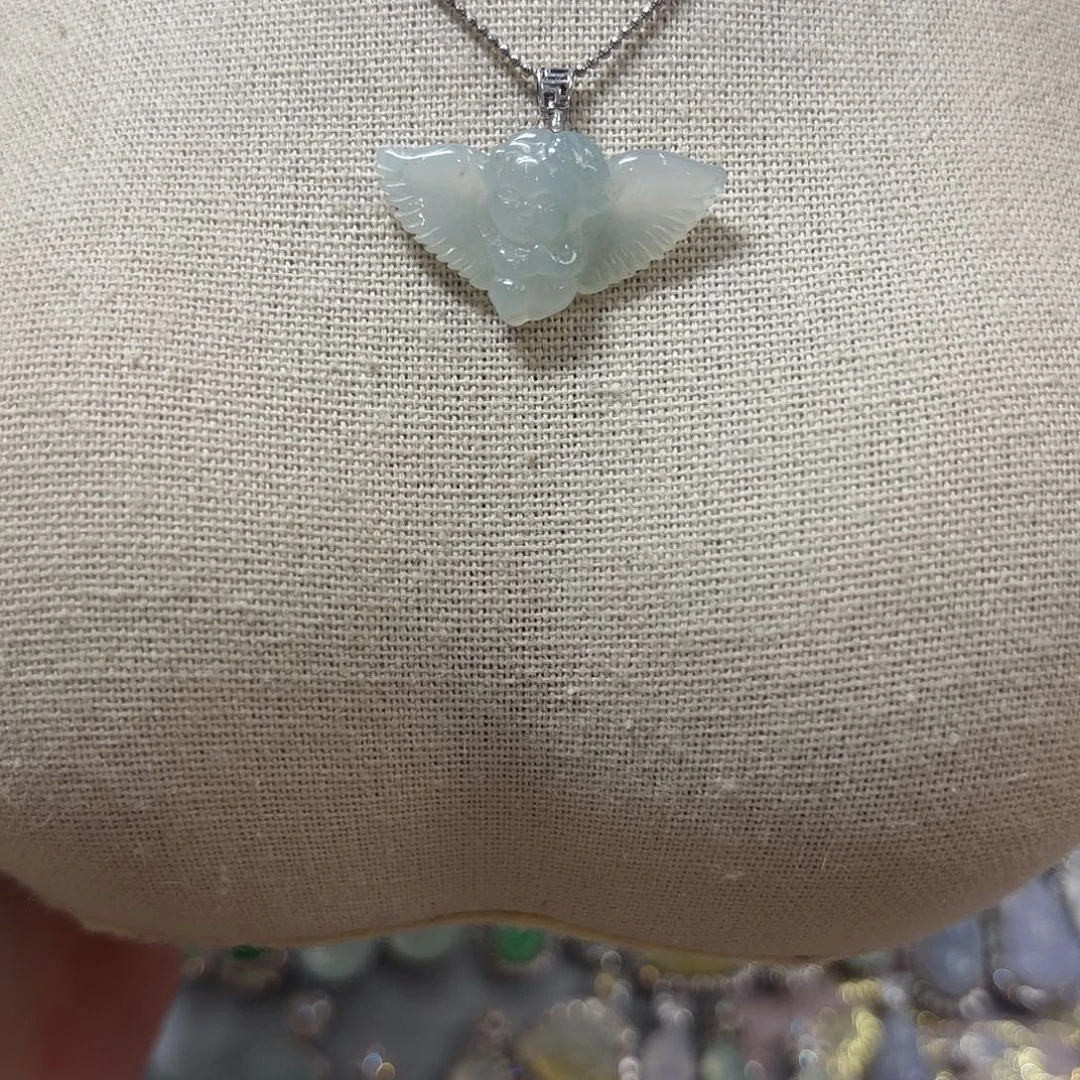 翡翠银S925镶嵌吊坠(不含链)