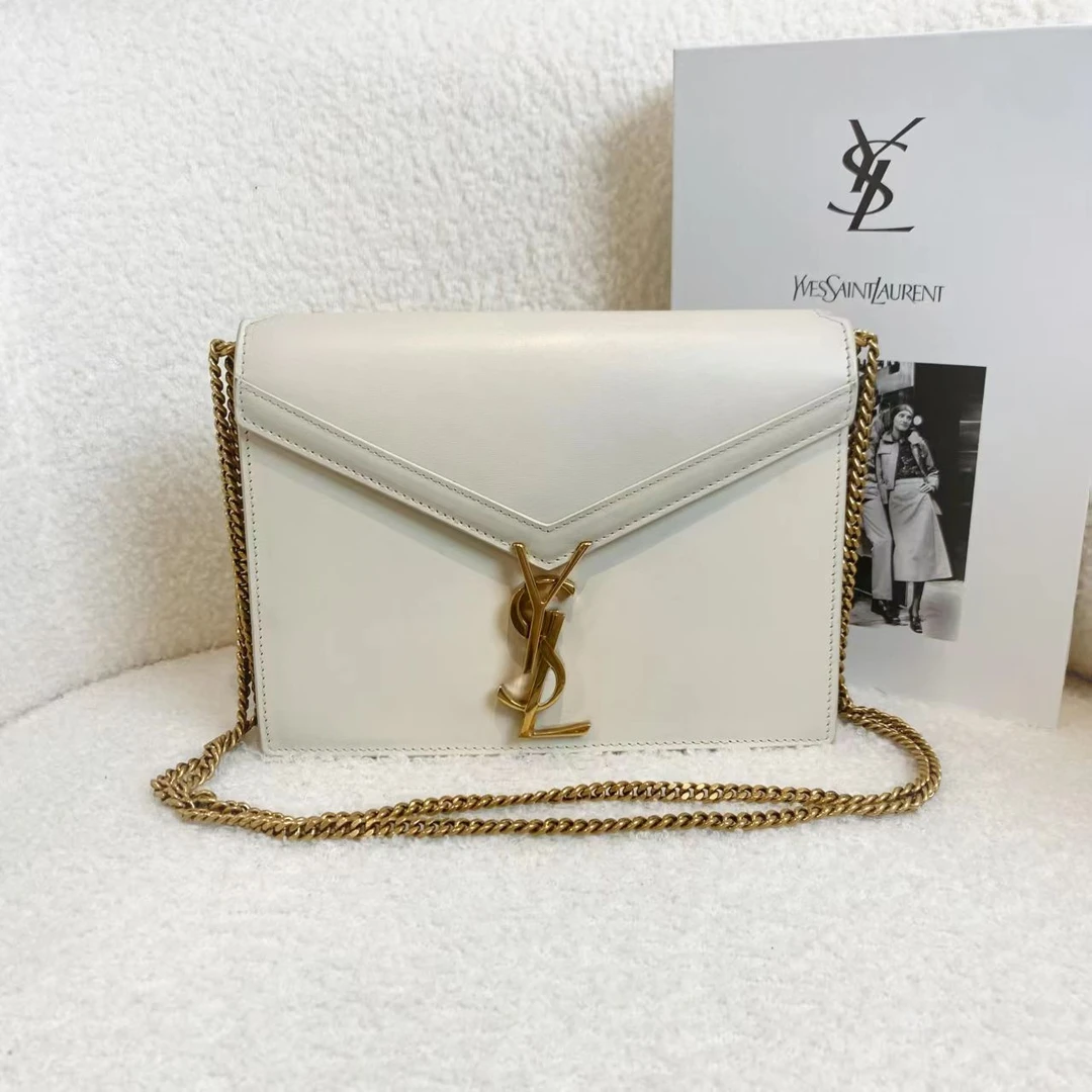 95新 YSL/圣罗兰 壹臻/米白色信封包/64908480