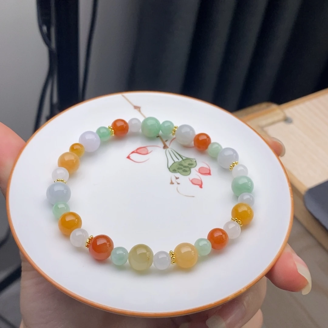 翡翠未镶嵌手链翡翠y1339 卡5.3-7.6