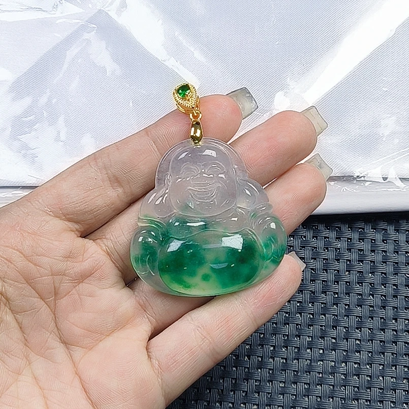 【聚宝严选】D031飘的蓝冰大佛公吊坠妈妈款精致精美气质百搭