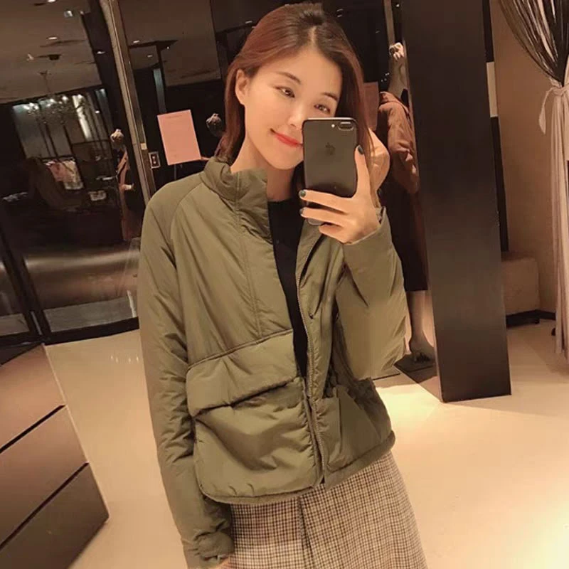 【商场同款】秋冬新款百搭口袋立领新雪丽棉服外套5400251