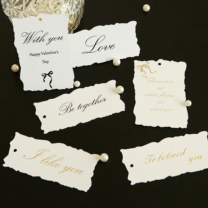 【喜花艺】超加厚法式撕边卡 20张/包 花束卡片资材