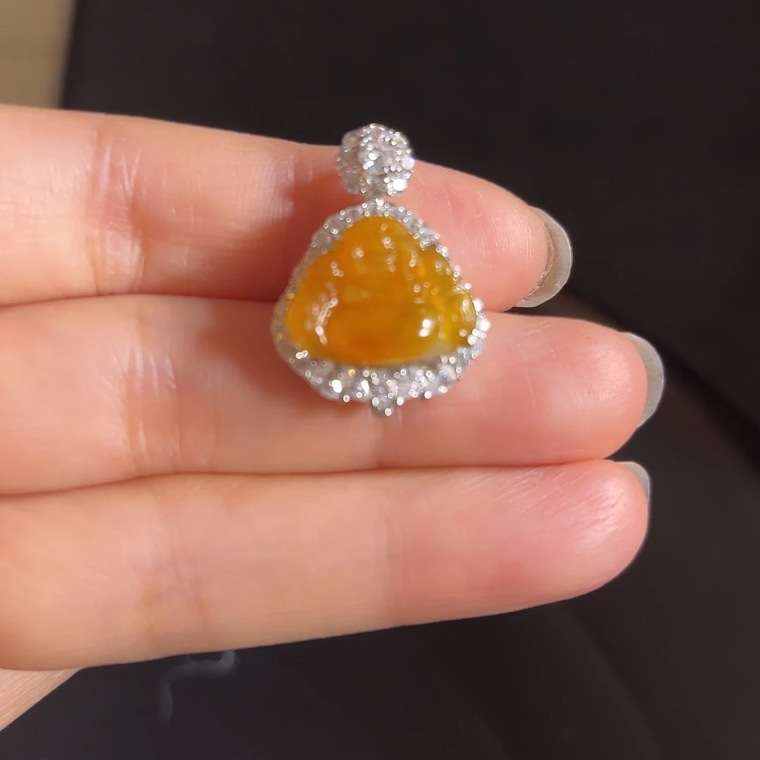 翡翠银S925镶嵌颈饰