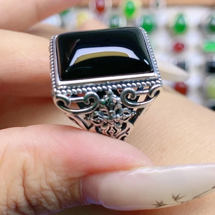 【闪购商品】玛瑙/玉髓戒指银S925镶嵌