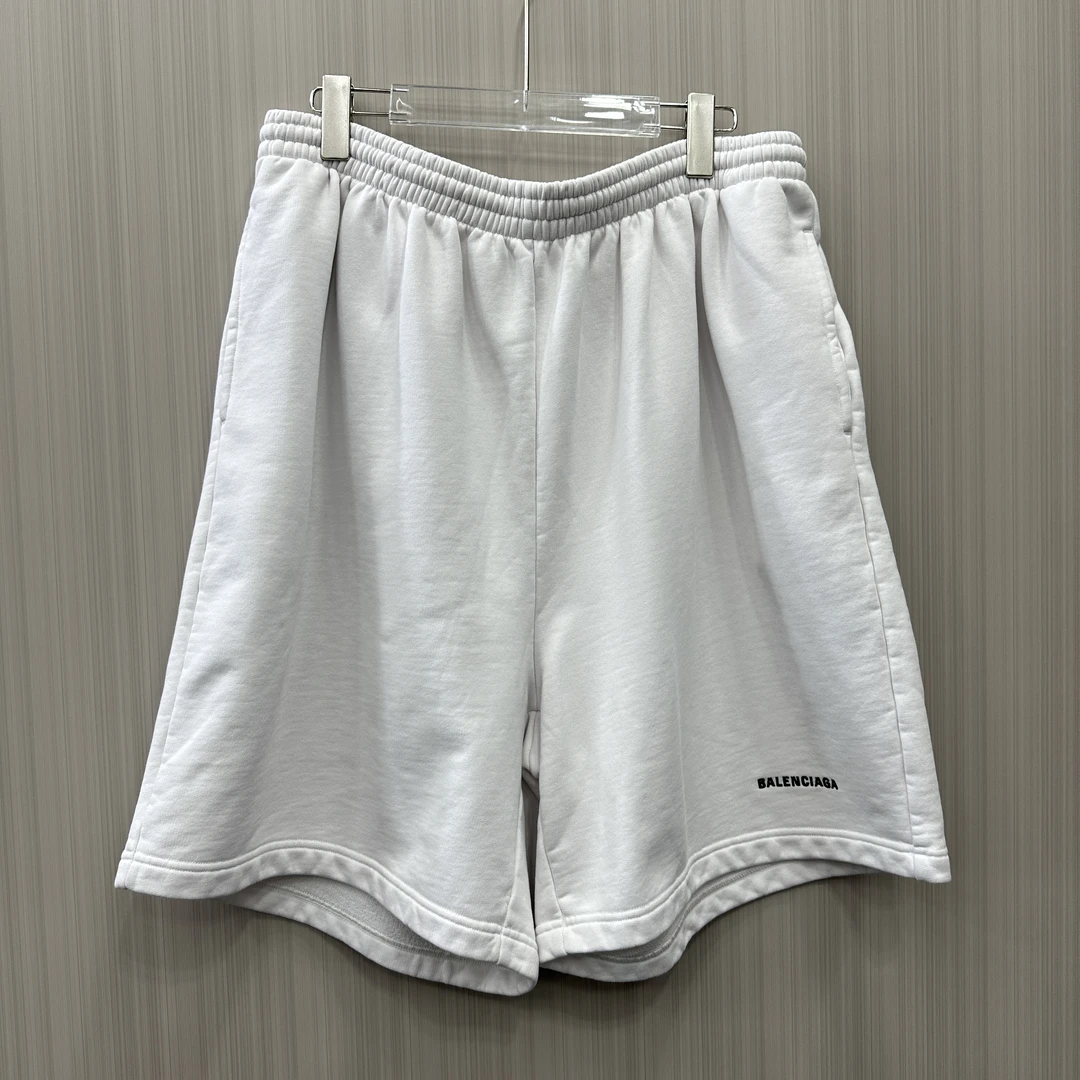 99新 Balenciaga/巴黎世家 白色刺绣短裤 尺码:M 10482