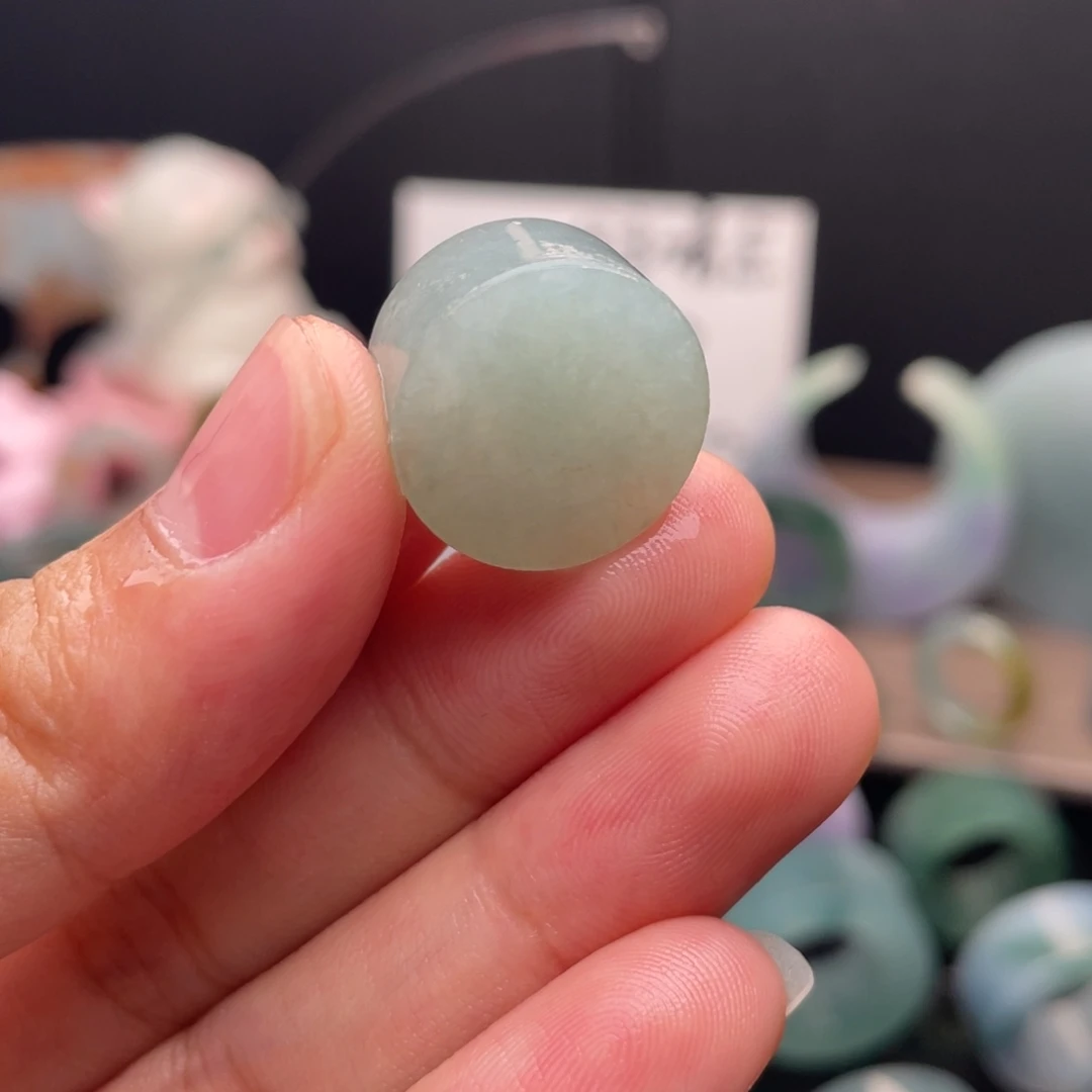 定制翡翠未镶嵌  晴水大戒心