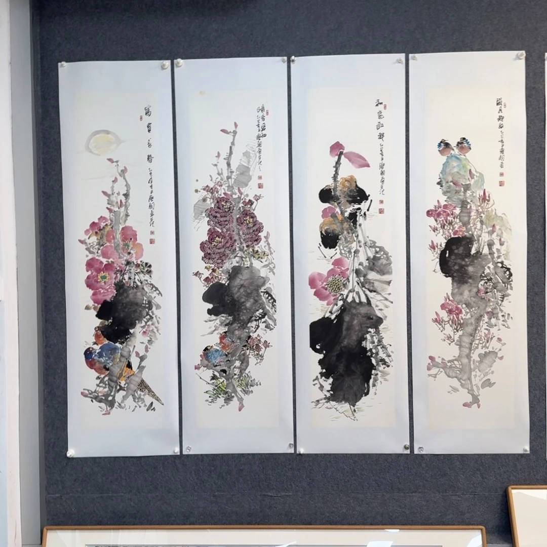 国画国画作品山水花鸟