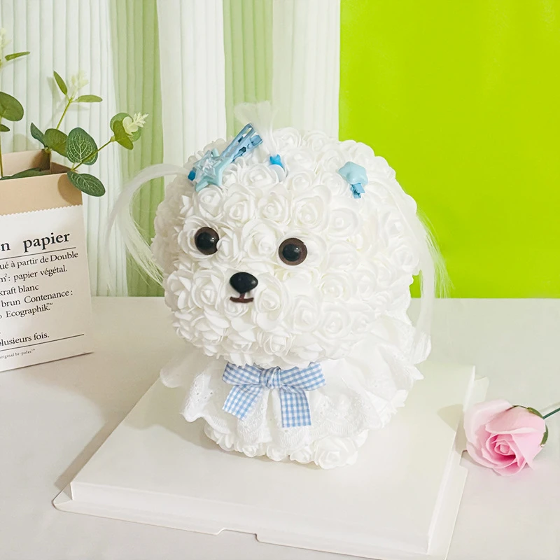 干花积木玫瑰客厅18朵花束包邮520七夕情人节永生花花马尔济斯