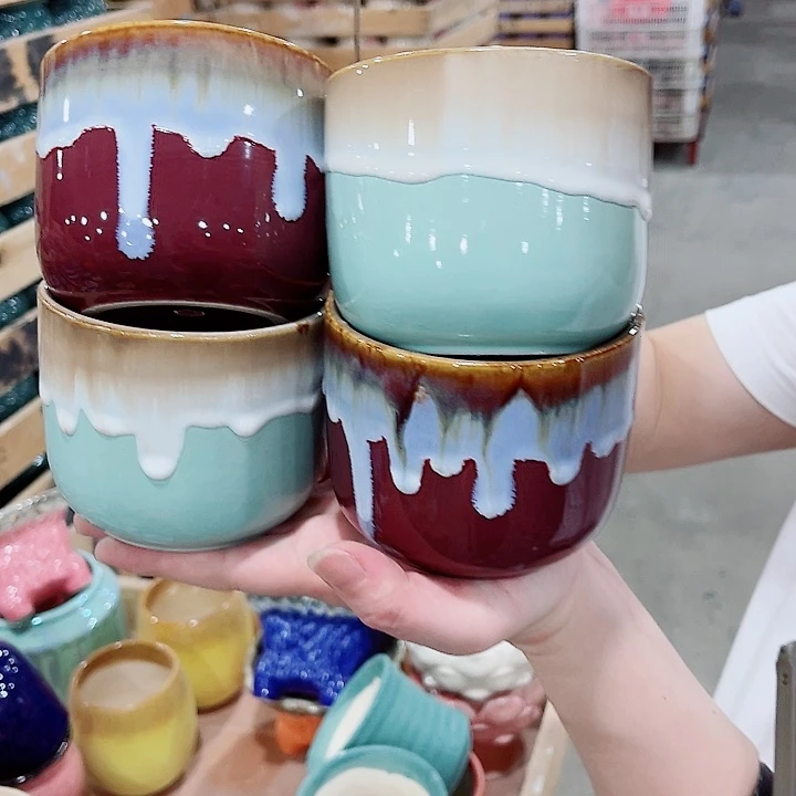 有孔，凑10元包邮陶瓷花盆发货！