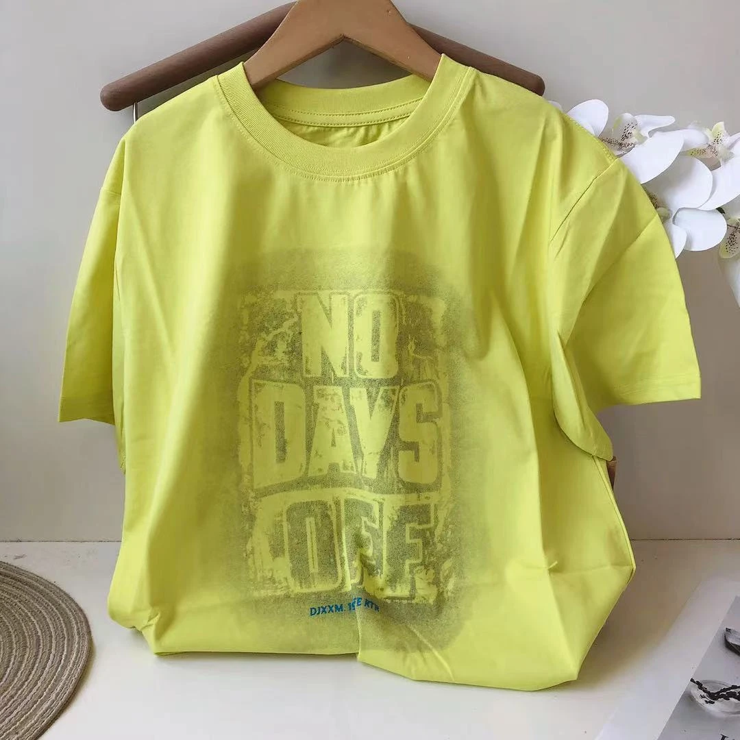 C045小喆儿童夏季短袖T恤N字母755