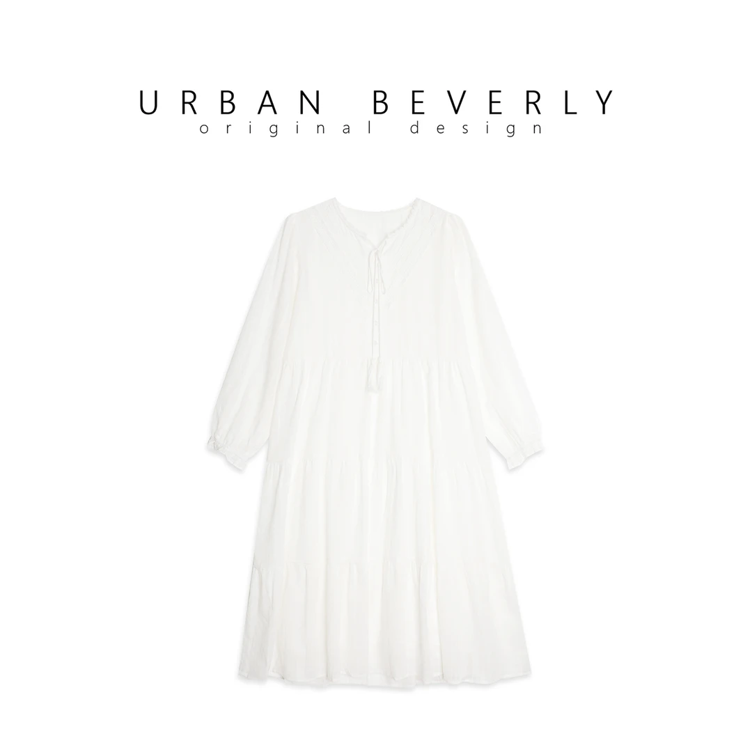 【UB】【白茶】 2025年秋季新款时尚气质连衣裙 UB258529