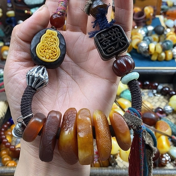 未镶嵌项链蜜蜡项链