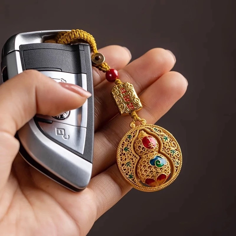 新款创意平安符葫芦钥匙扣汽车挂饰男女适用福禄礼物