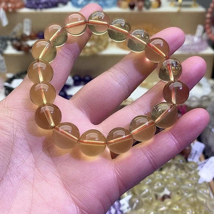 水晶手链未镶嵌巴西黄12+