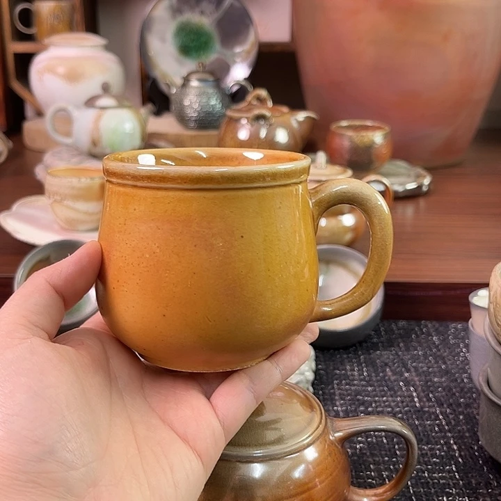 柴烧微瑕中白泥马克杯