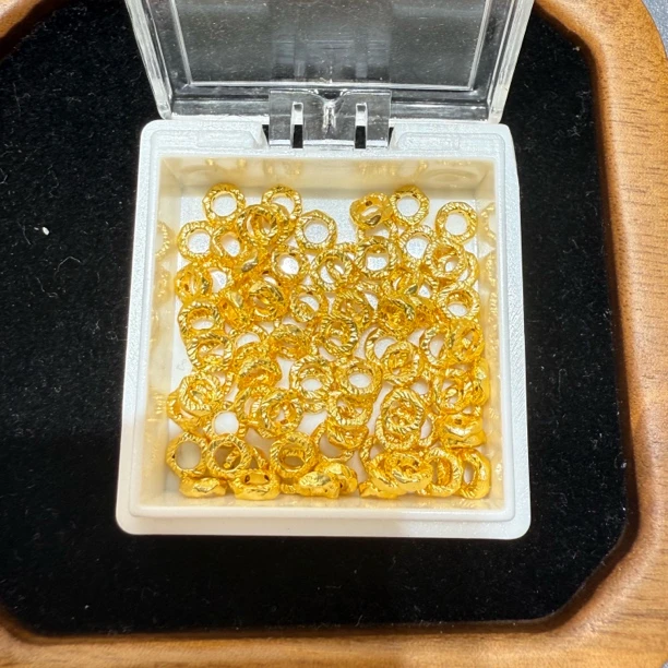 足金999素金5D硬金5MM盘缠片（此订单发10个）