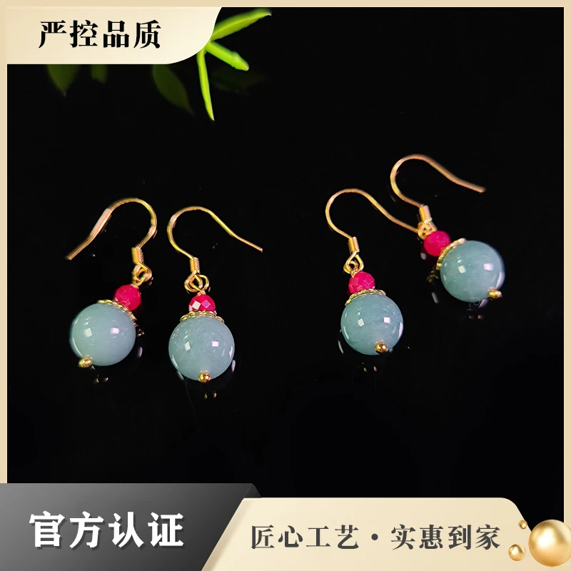 FT1250-蓝水精美时尚单珠耳饰-多样性发一对