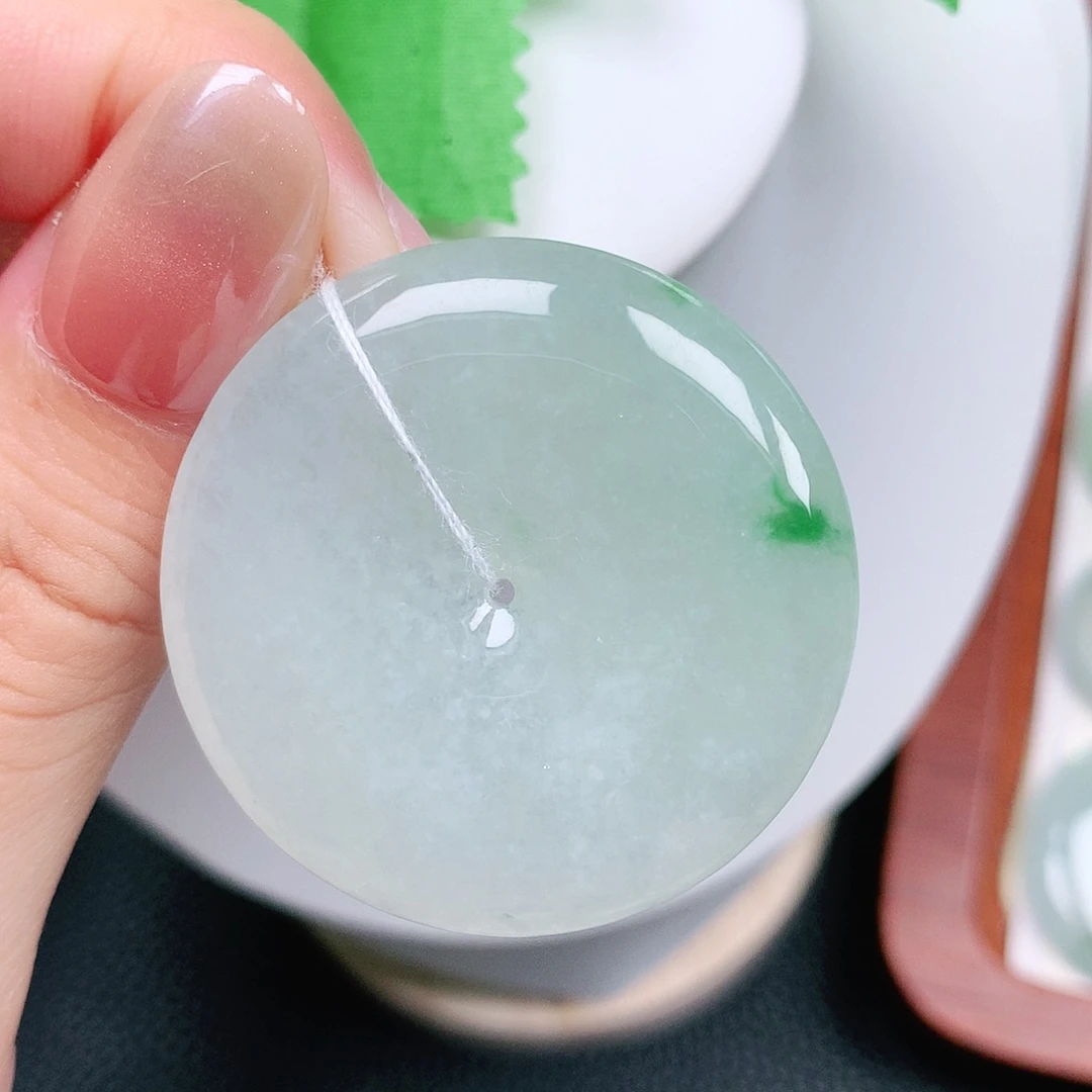 翡翠未镶嵌颈饰平安38-6.2