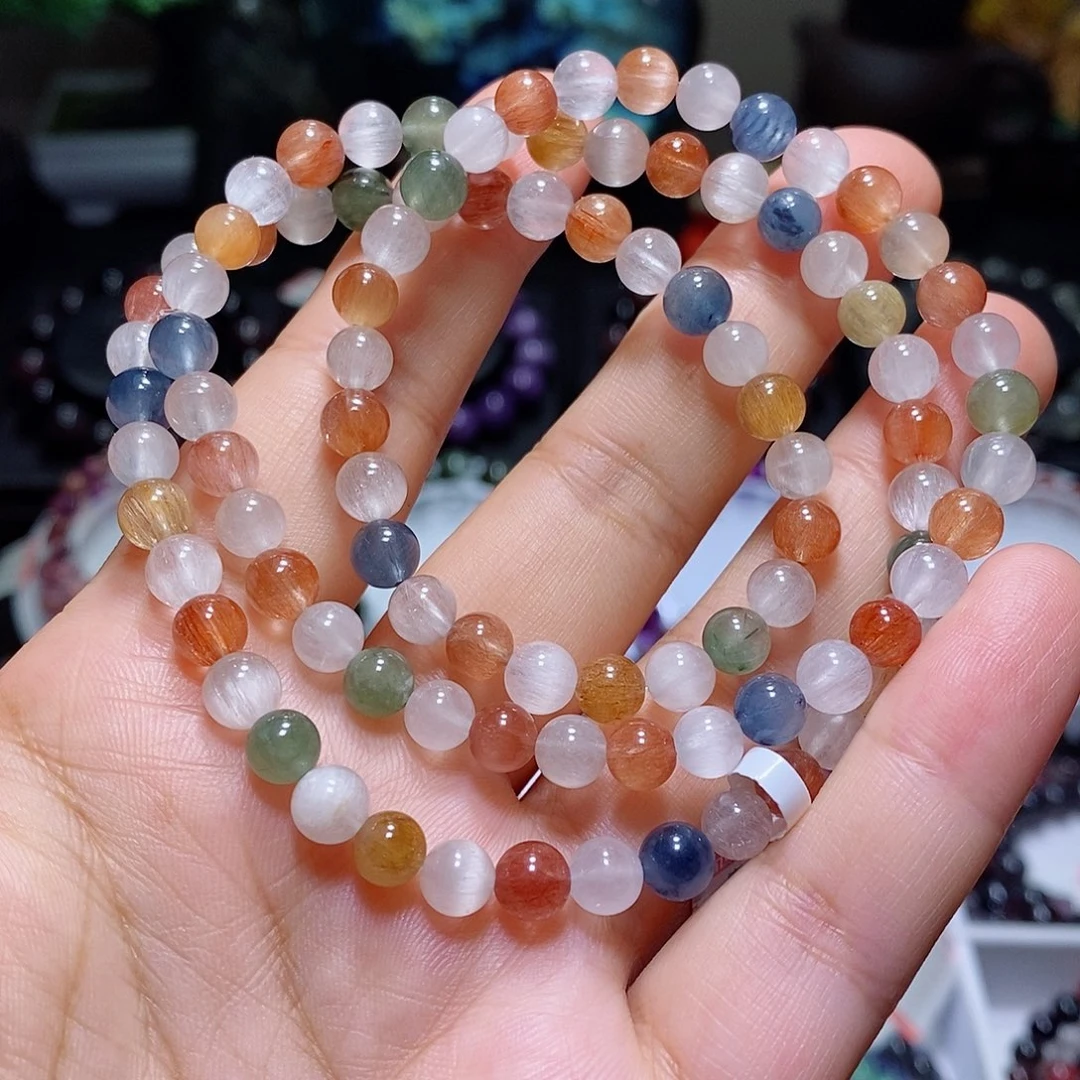 未镶嵌水晶手链兔毛