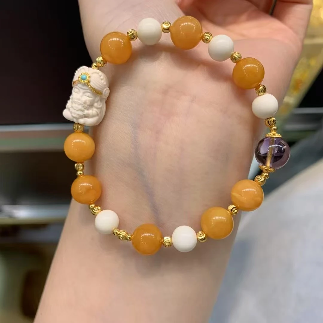 Q1649天然猛犸 设计款手链 11*16mm 8.7g