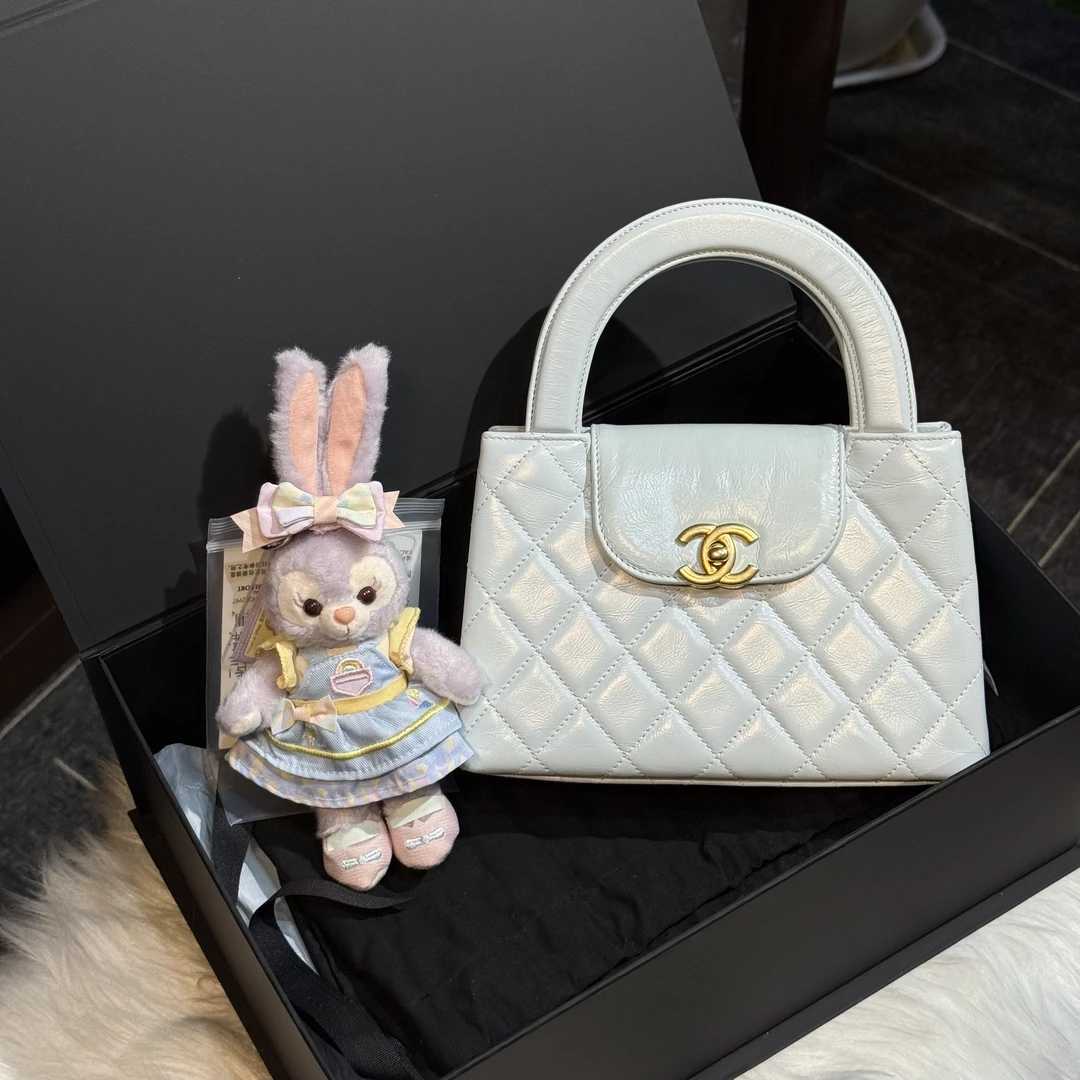 95新 Chanel/香奈儿 24p 婴儿蓝kelly链条包