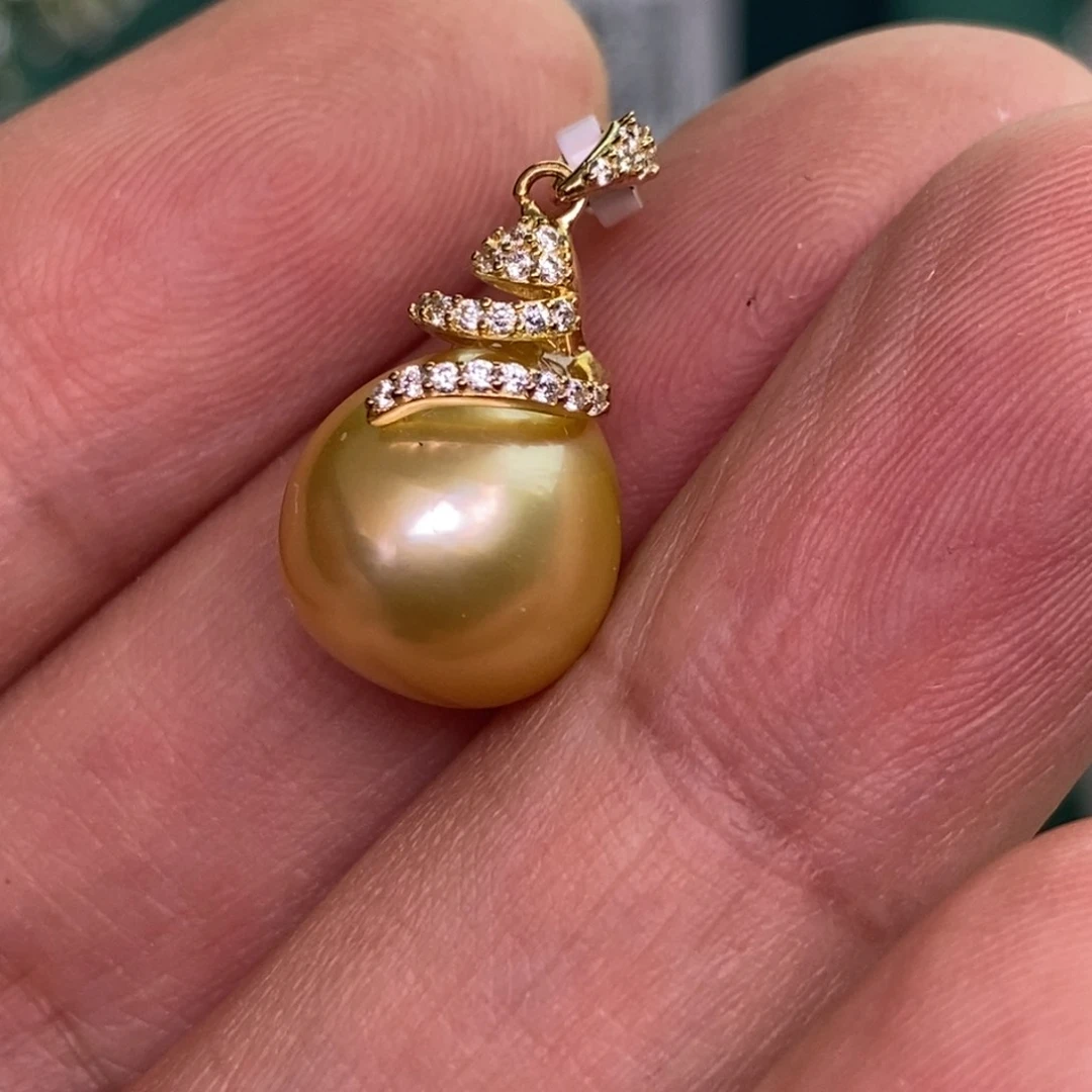 颈饰银S925镶嵌海水珍珠