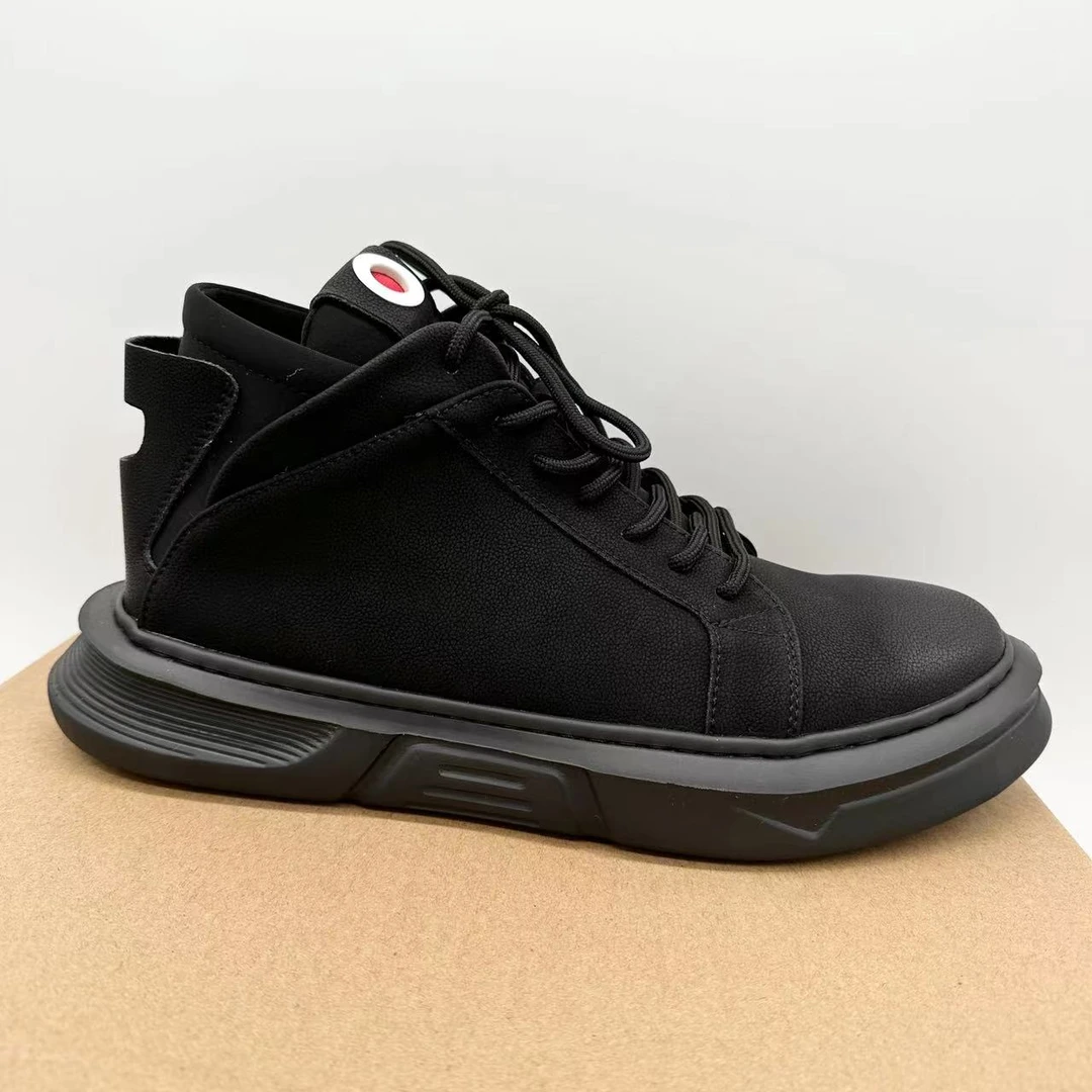 高帮男士黑色百搭轻便工装鞋 888622(皮鞋码）
